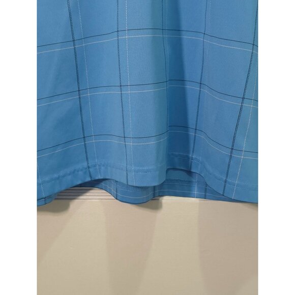 Croft & Barrow Men's Blue Plaid Performance Polo Shirt Size L - Picture 6 of 9